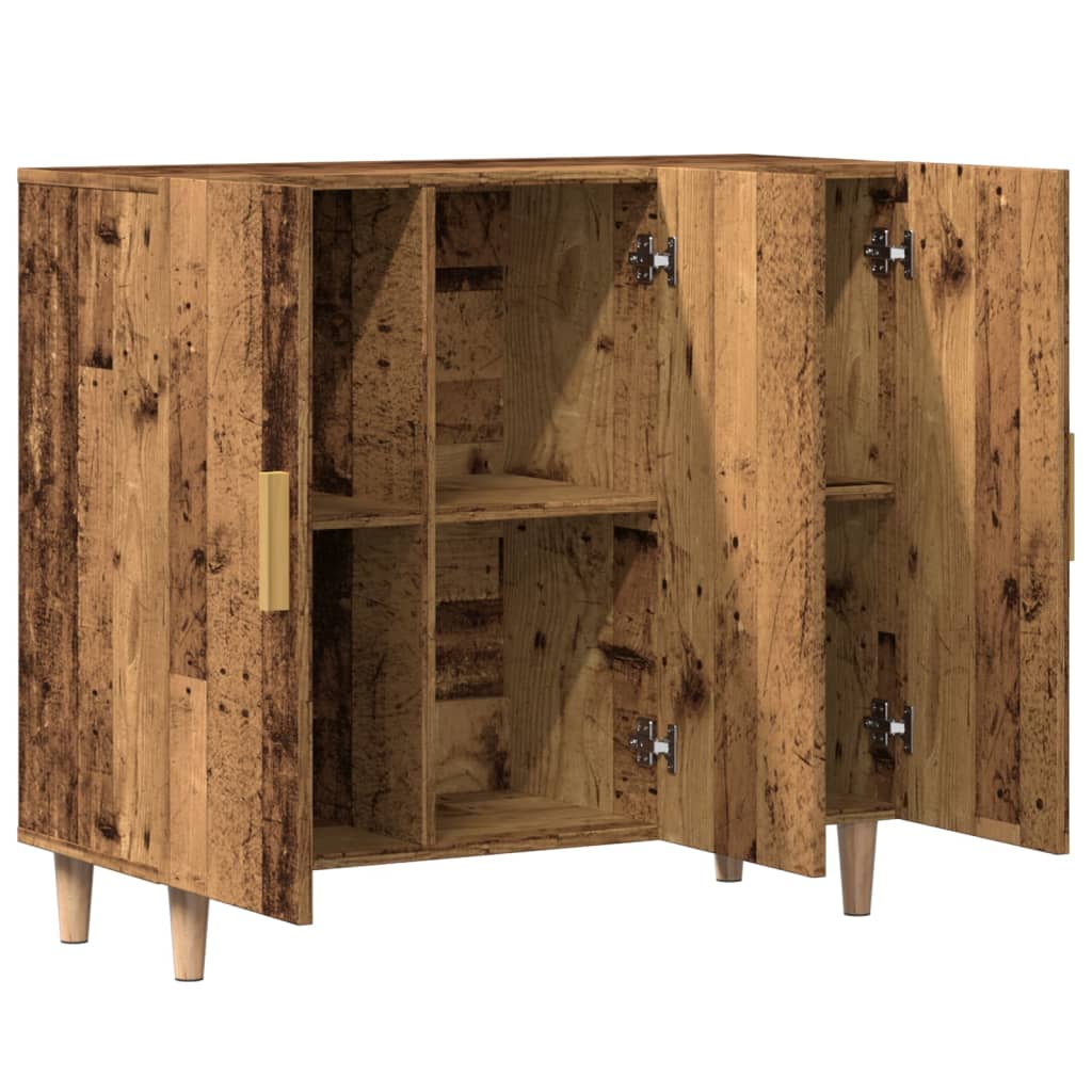 Buffet vieux bois 90x34x80 cm bois d'ingénierie - XIOS