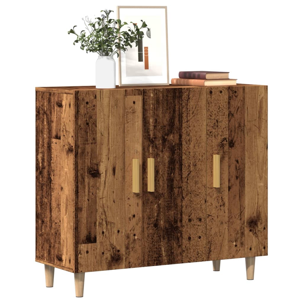 Buffet vieux bois 90x34x80 cm bois d'ingénierie - XIOS