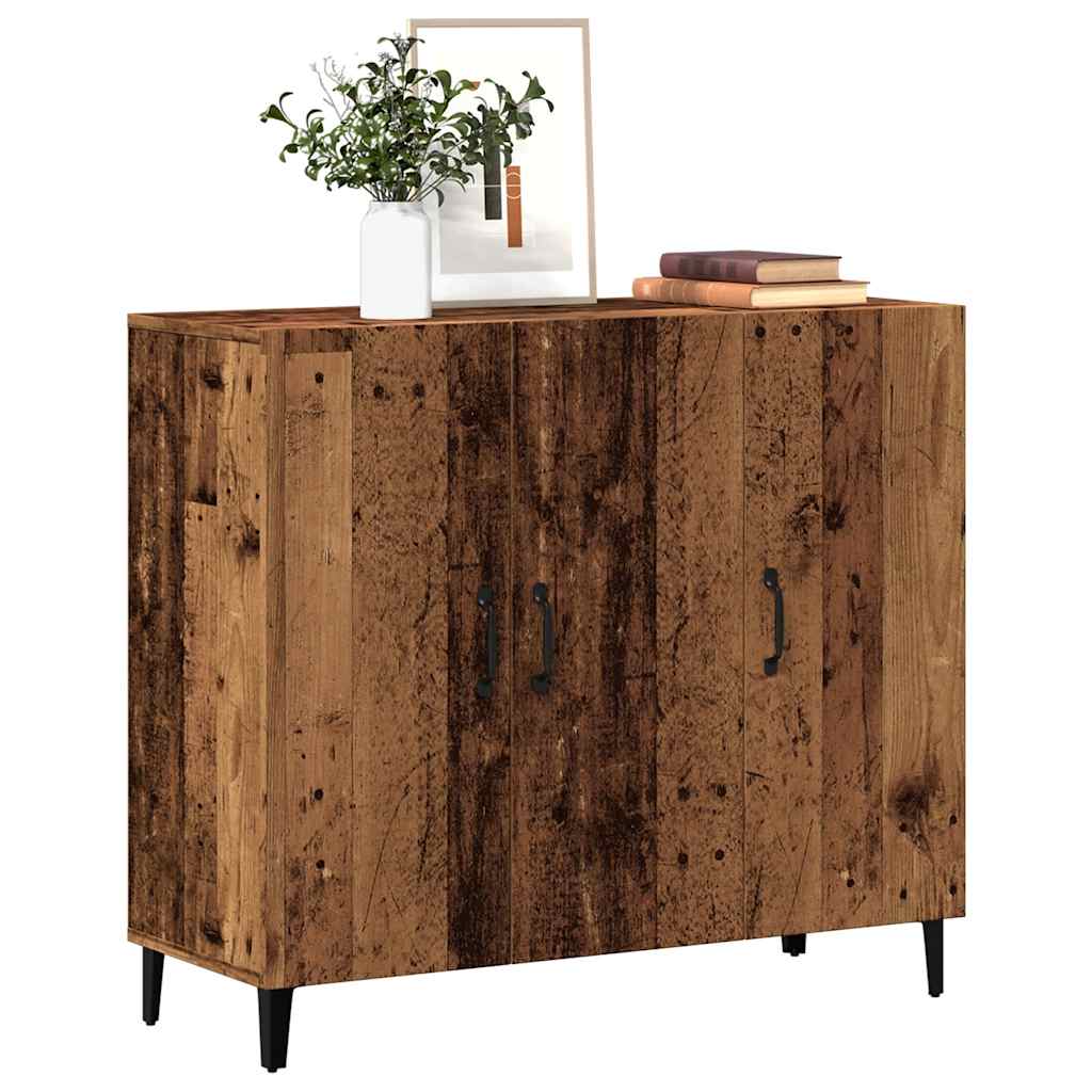 Buffet vieux bois 90x34x80 cm bois d'ingénierie - XIOS
