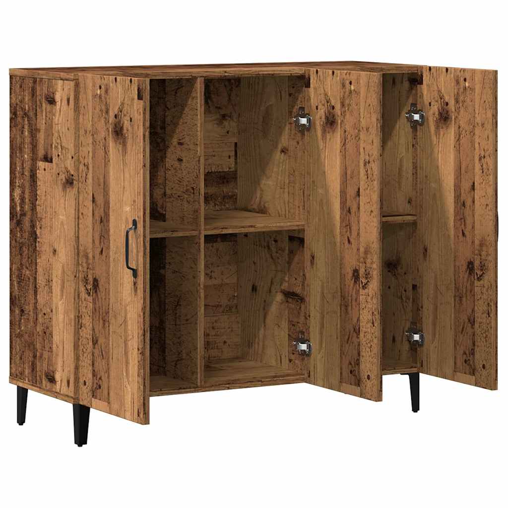 Buffet vieux bois 90x34x80 cm bois d'ingénierie - XIOS