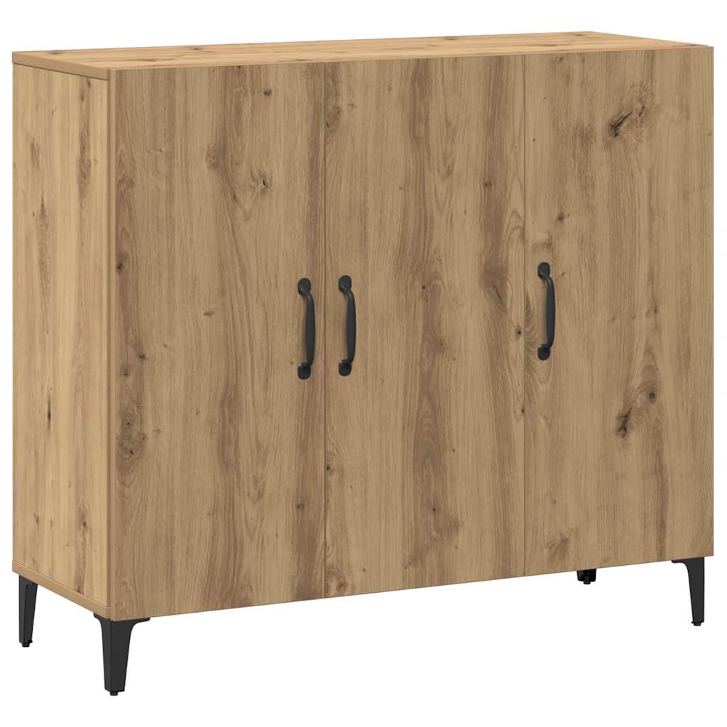 Buffet chêne artisanal 90x34x80 cm bois d'ingénierie - XIOS