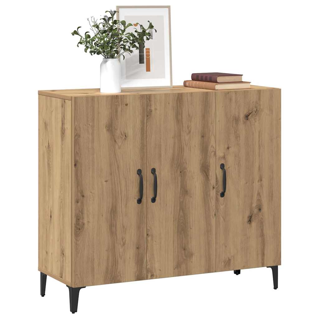 Buffet chêne artisanal 90x34x80 cm bois d'ingénierie - XIOS