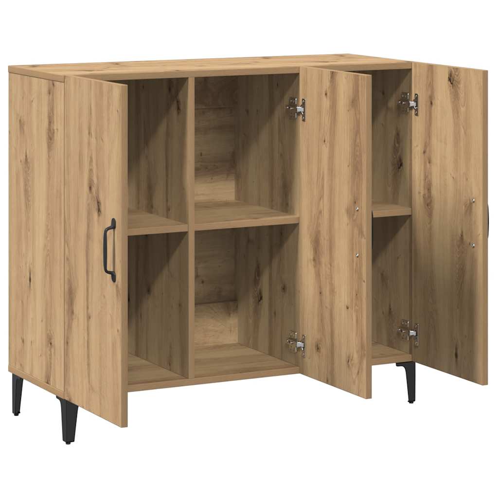 Buffet chêne artisanal 90x34x80 cm bois d'ingénierie - XIOS