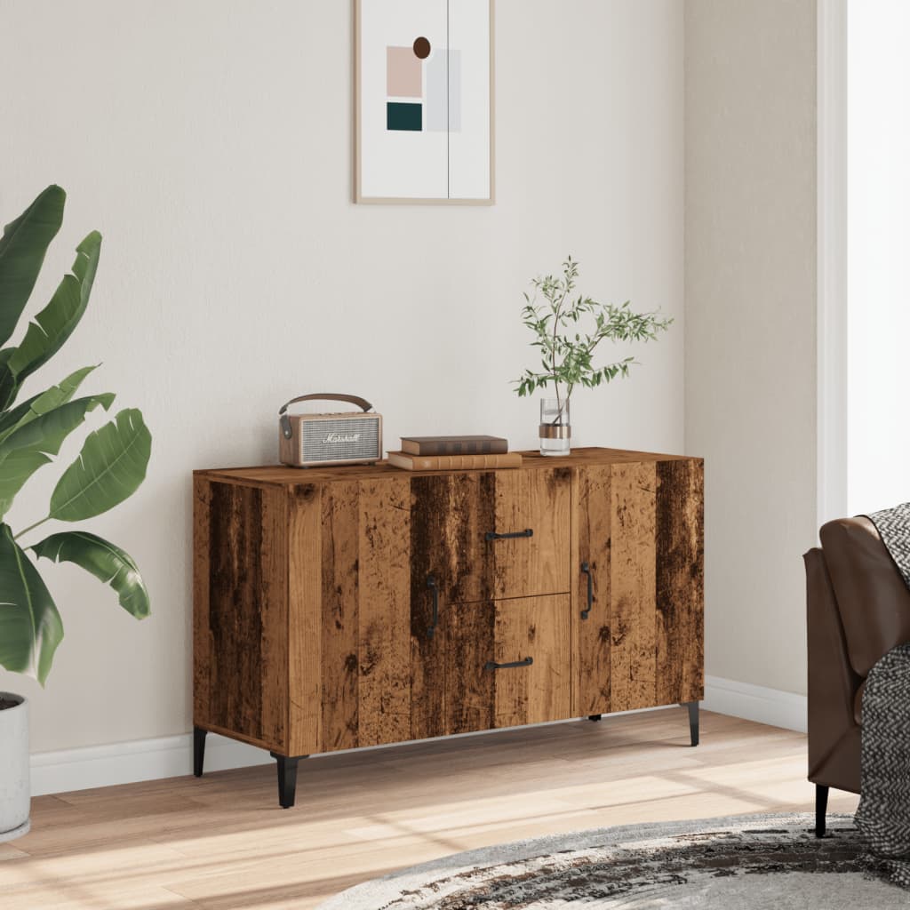Buffet vieux bois 100x36x60 cm bois d'ingénierie - XIOS