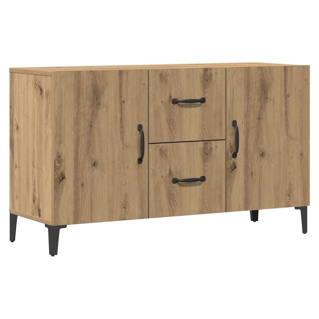 Buffet chêne artisanal 100x36x60 cm bois d'ingénierie - XIOS