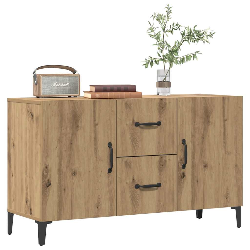 Buffet chêne artisanal 100x36x60 cm bois d'ingénierie - XIOS