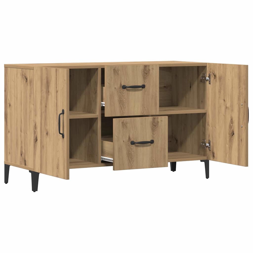 Buffet chêne artisanal 100x36x60 cm bois d'ingénierie - XIOS