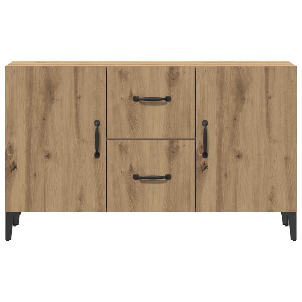 Buffet chêne artisanal 100x36x60 cm bois d'ingénierie - XIOS