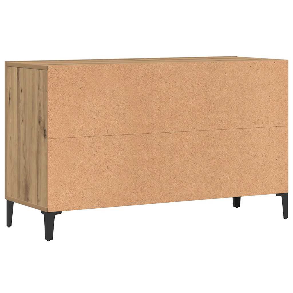 Buffet chêne artisanal 100x36x60 cm bois d'ingénierie - XIOS