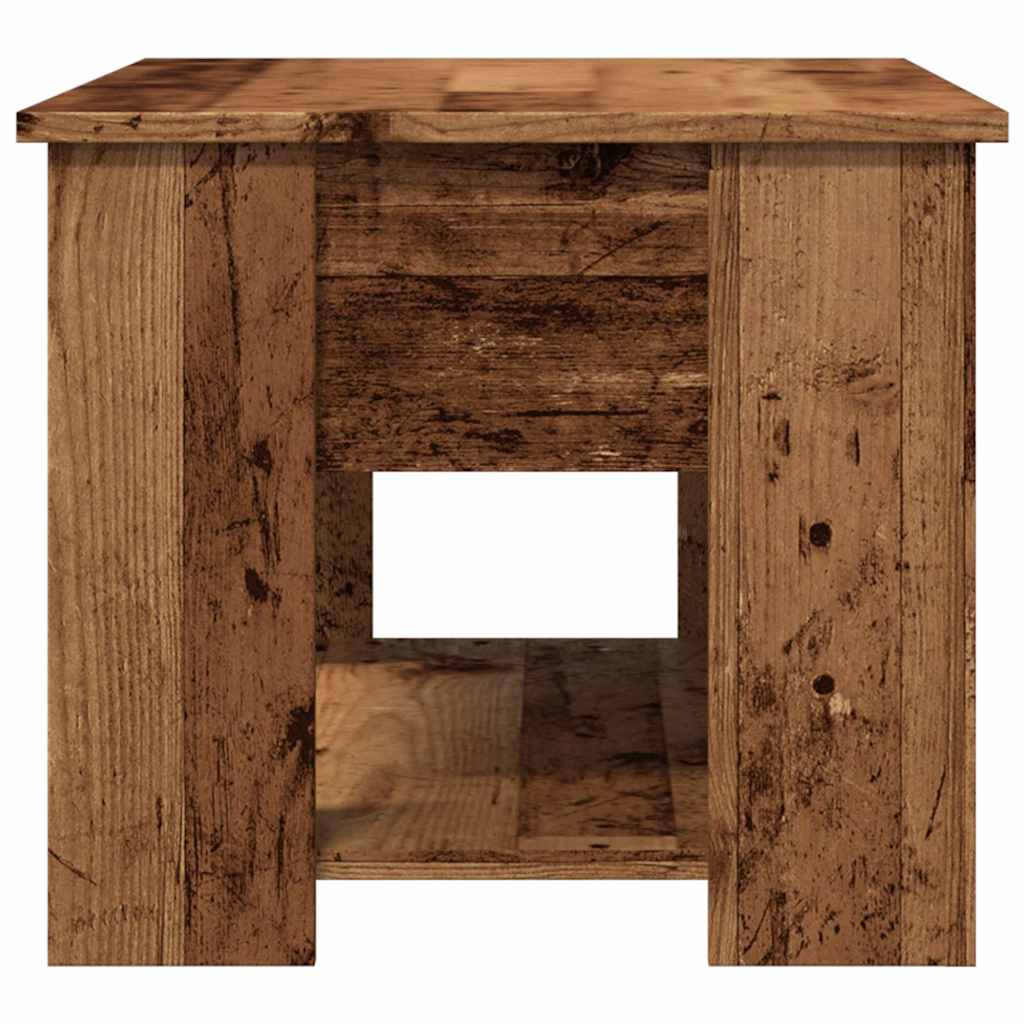 Table basse vieux bois 79x49x41 cm bois d'ingénierie - XIOS