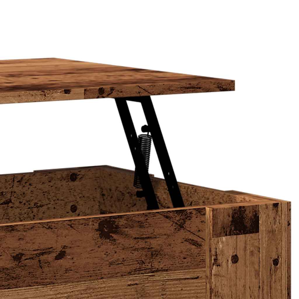 Table basse vieux bois 79x49x41 cm bois d'ingénierie - XIOS