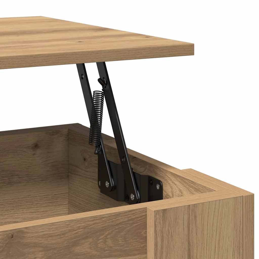 Table basse chêne artisanal 79x49x41 cm bois d'ingénierie - XIOS