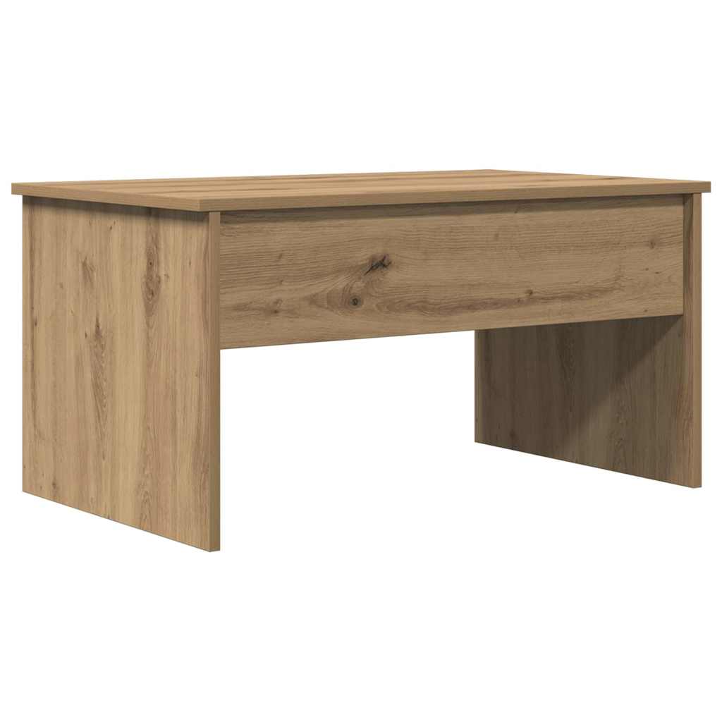 Table basse chêne artisanal 80x50,5x41,5 cm bois d'ingénierie - XIOS