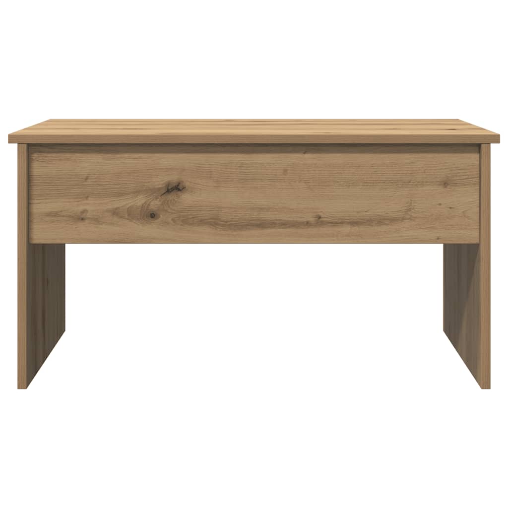 Table basse chêne artisanal 80x50,5x41,5 cm bois d'ingénierie - XIOS