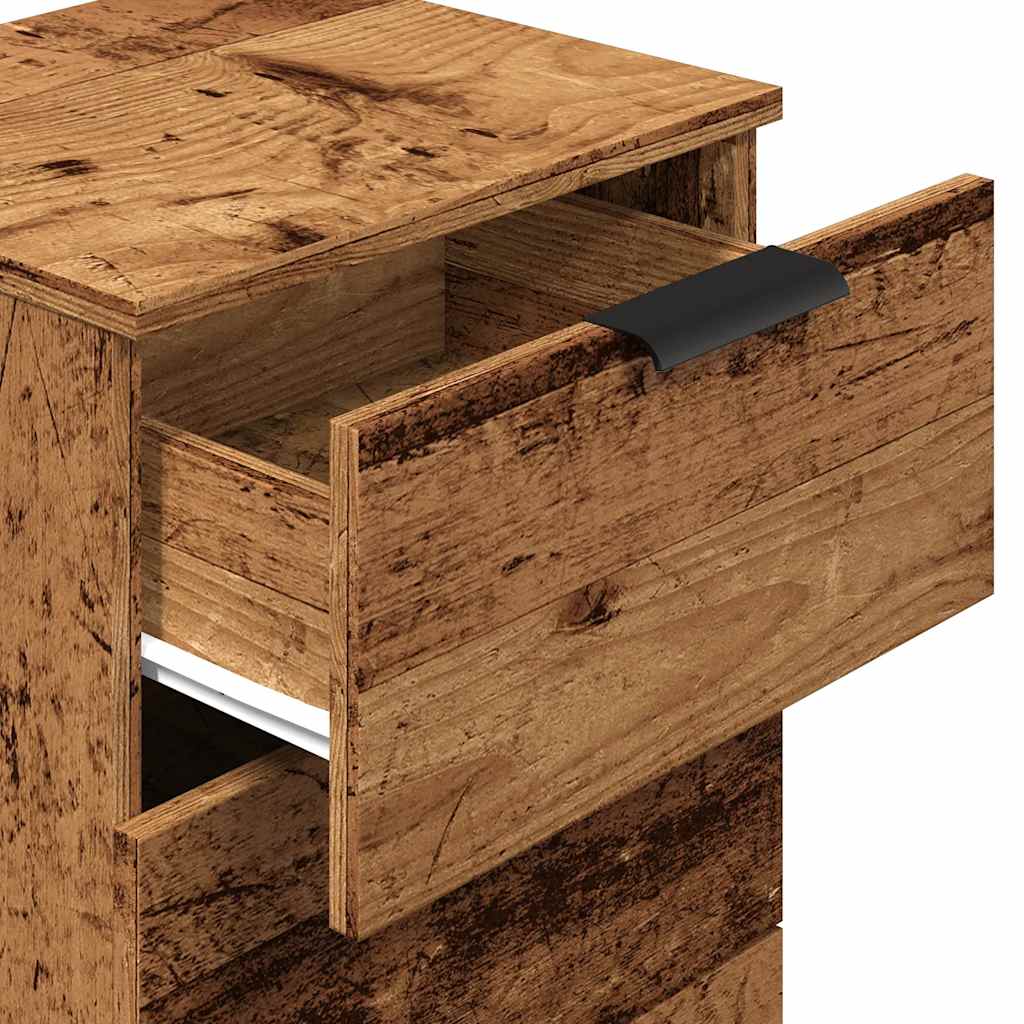 Table de chevet vieux bois 40x36x65 cm bois d'ingénierie - XIOS