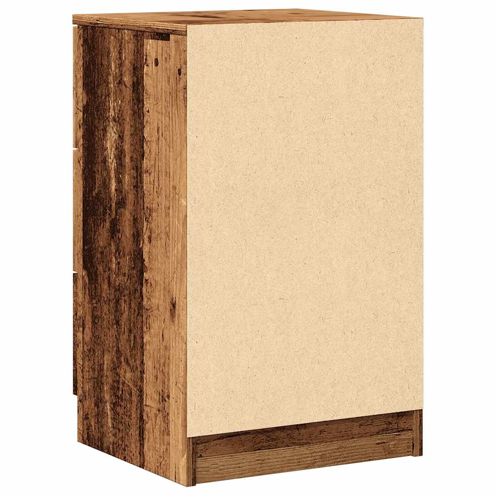 Tables de chevet 2 pcs vieux bois 40x36x65 cm bois d'ingénierie - XIOS