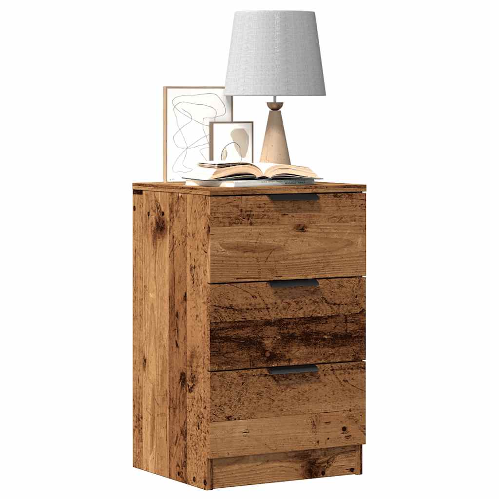 Tables de chevet 2 pcs vieux bois 40x36x65 cm bois d'ingénierie - XIOS