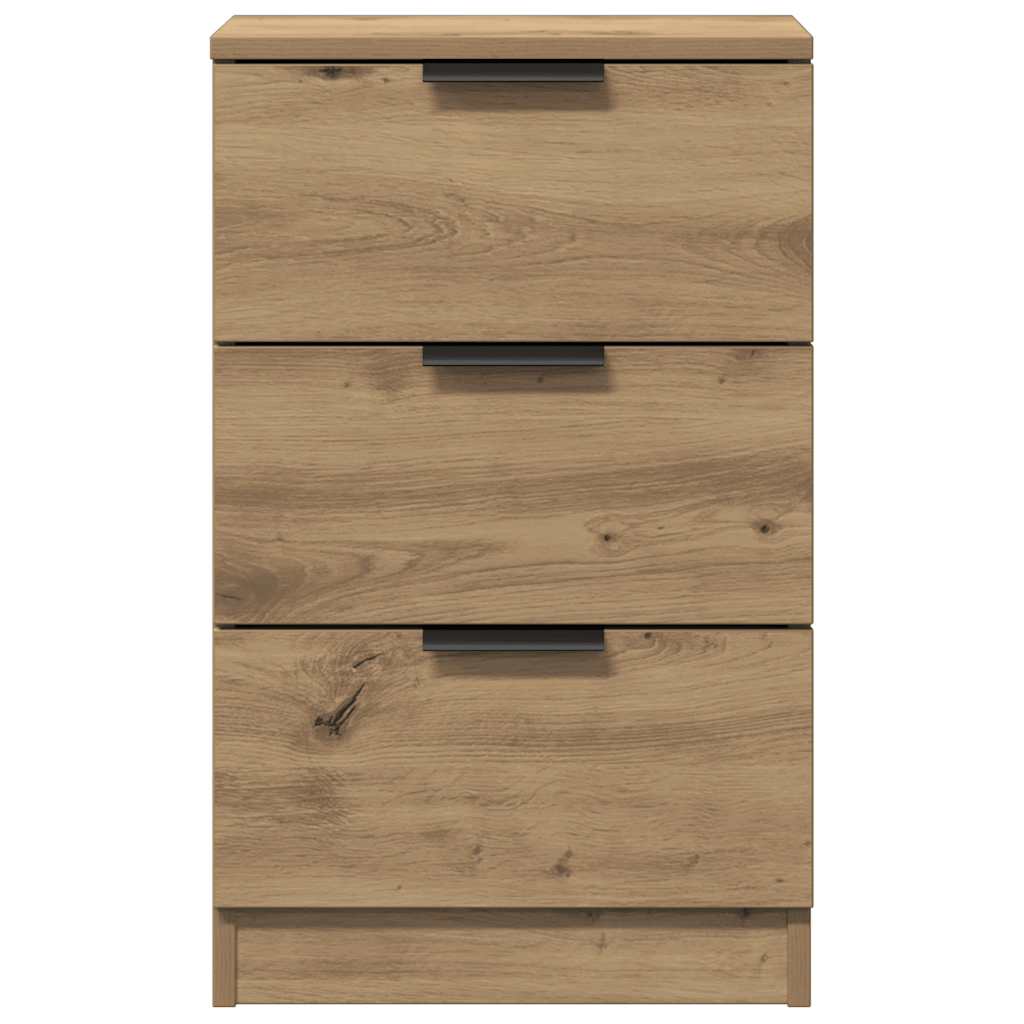 Table de chevet chêne artisanal 40x36x65 cm bois d'ingénierie - XIOS