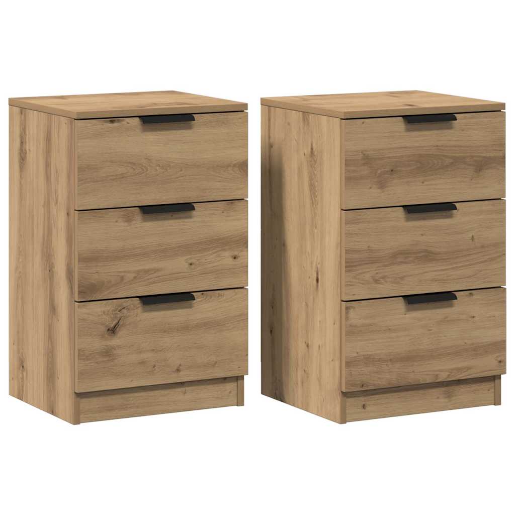 Tables de chevet 2 pcs chêne artisanal bois d'ingénierie - XIOS
