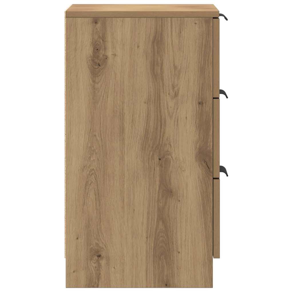 Tables de chevet 2 pcs chêne artisanal bois d'ingénierie - XIOS