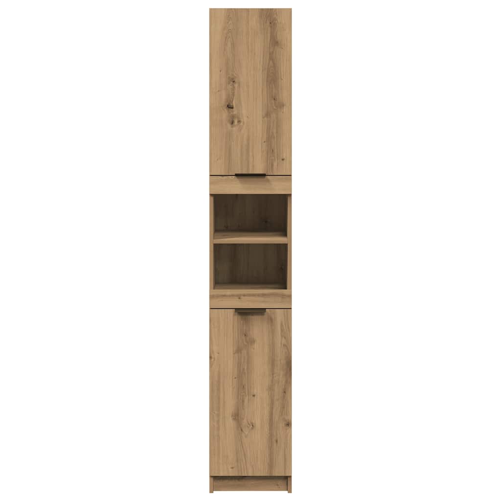 Armoire de bain chêne artisanal 32x34x188,5cm bois d'ingénierie - XIOS