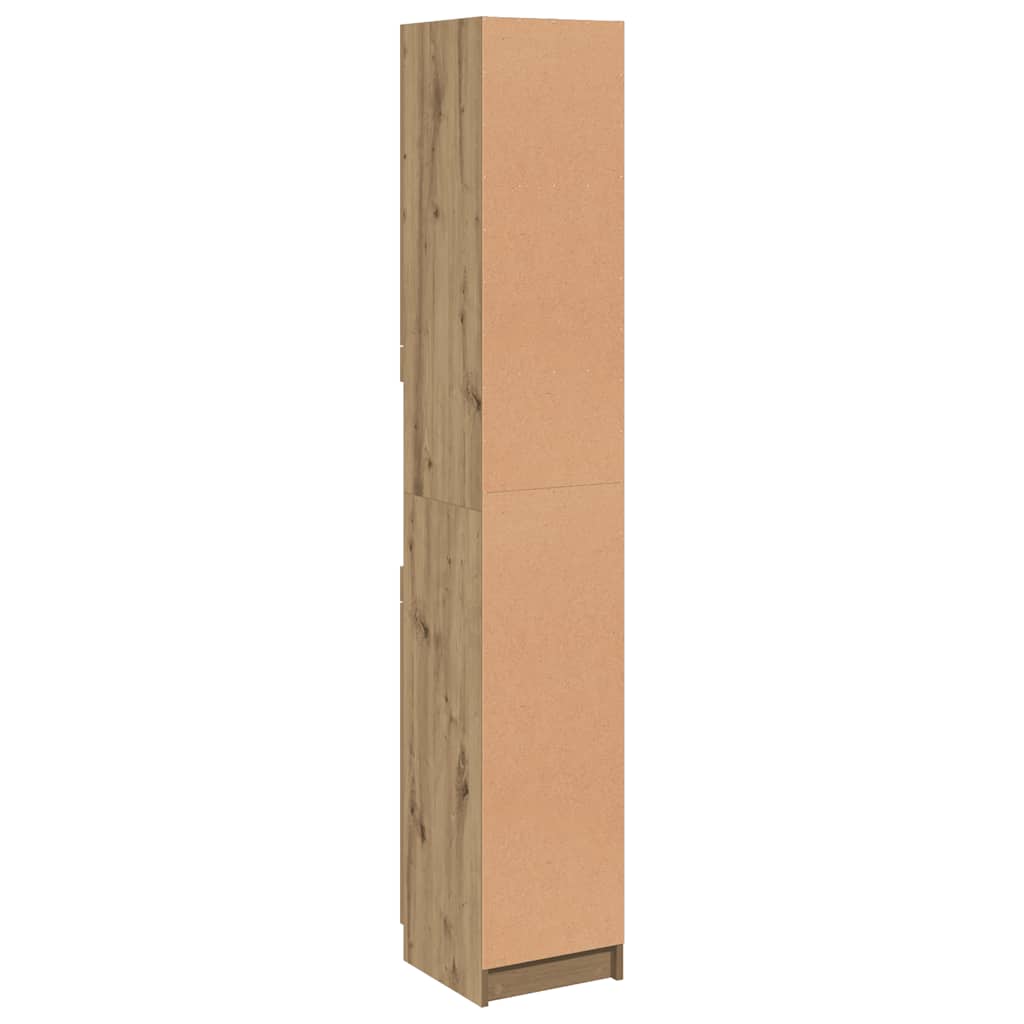 Armoire de bain chêne artisanal 32x34x188,5cm bois d'ingénierie - XIOS