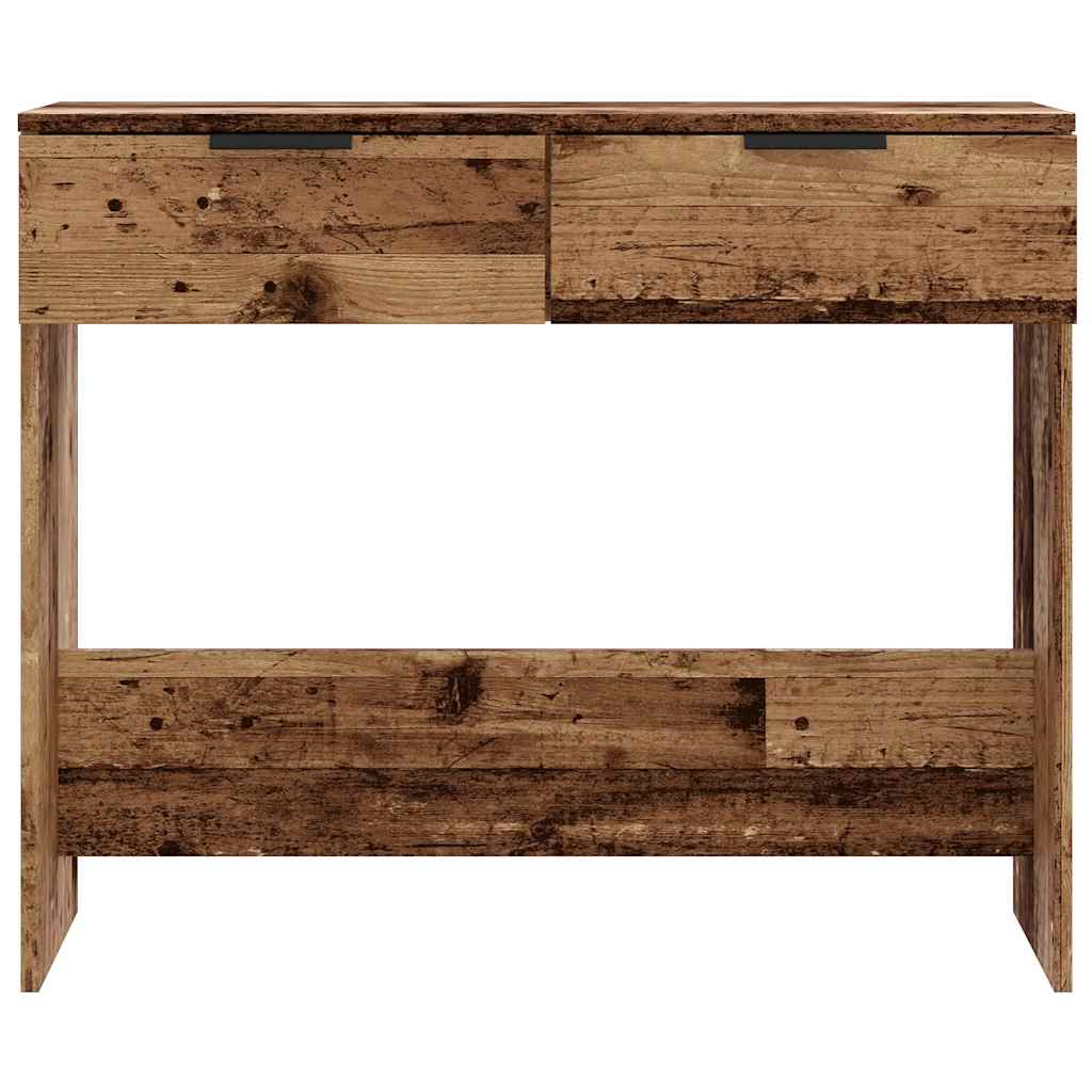 Table console vieux bois 90x36x75 cm bois d'ingénierie - XIOS