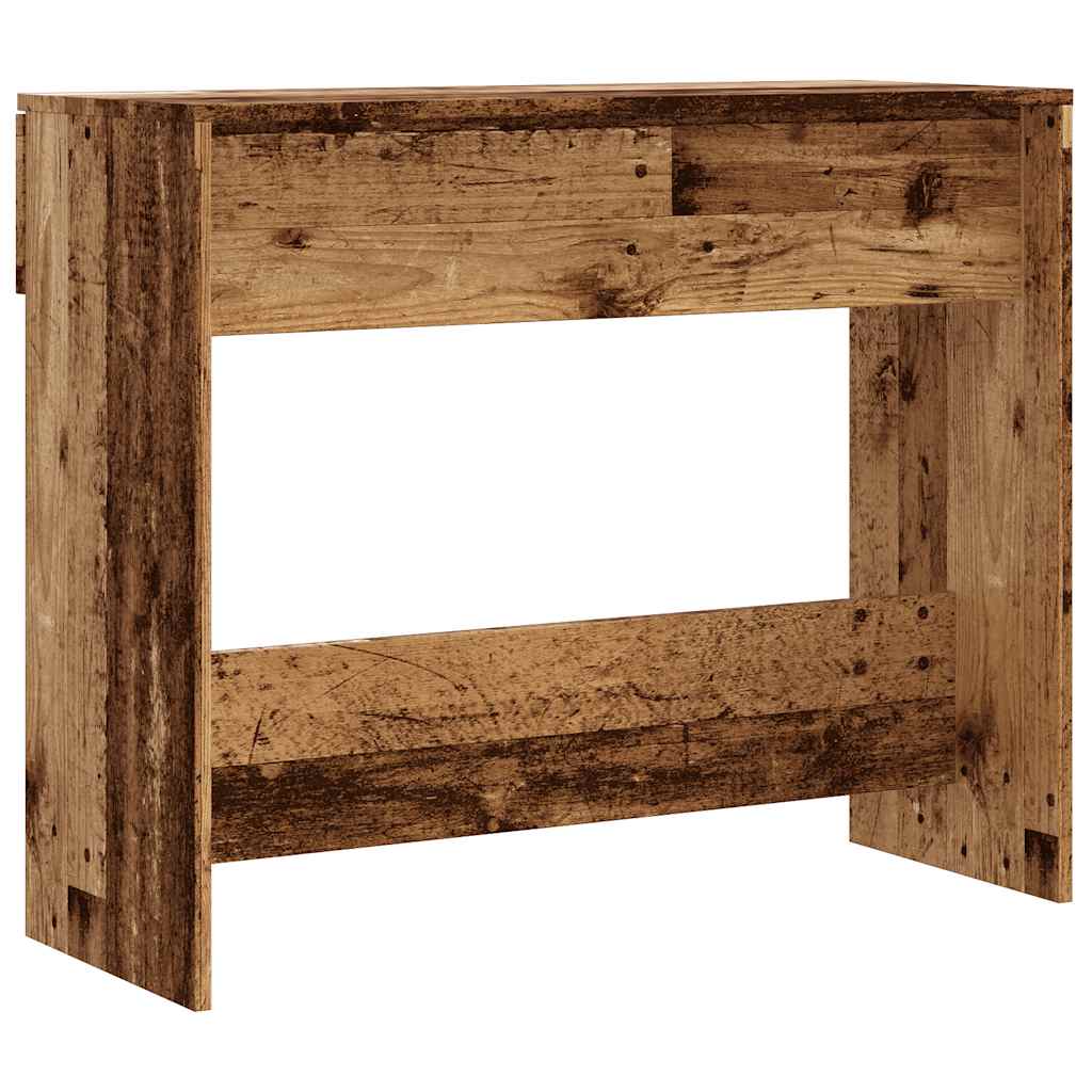 Table console vieux bois 90x36x75 cm bois d'ingénierie - XIOS