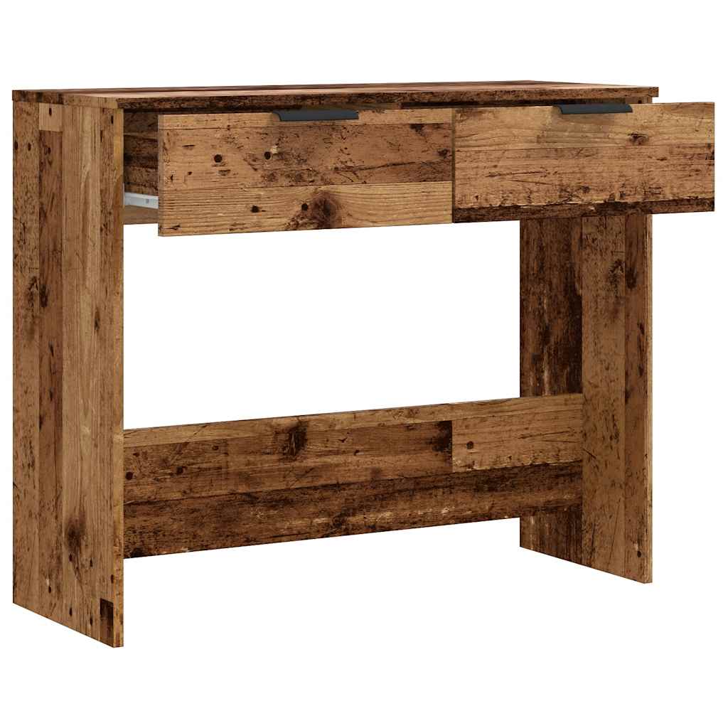 Table console vieux bois 90x36x75 cm bois d'ingénierie - XIOS