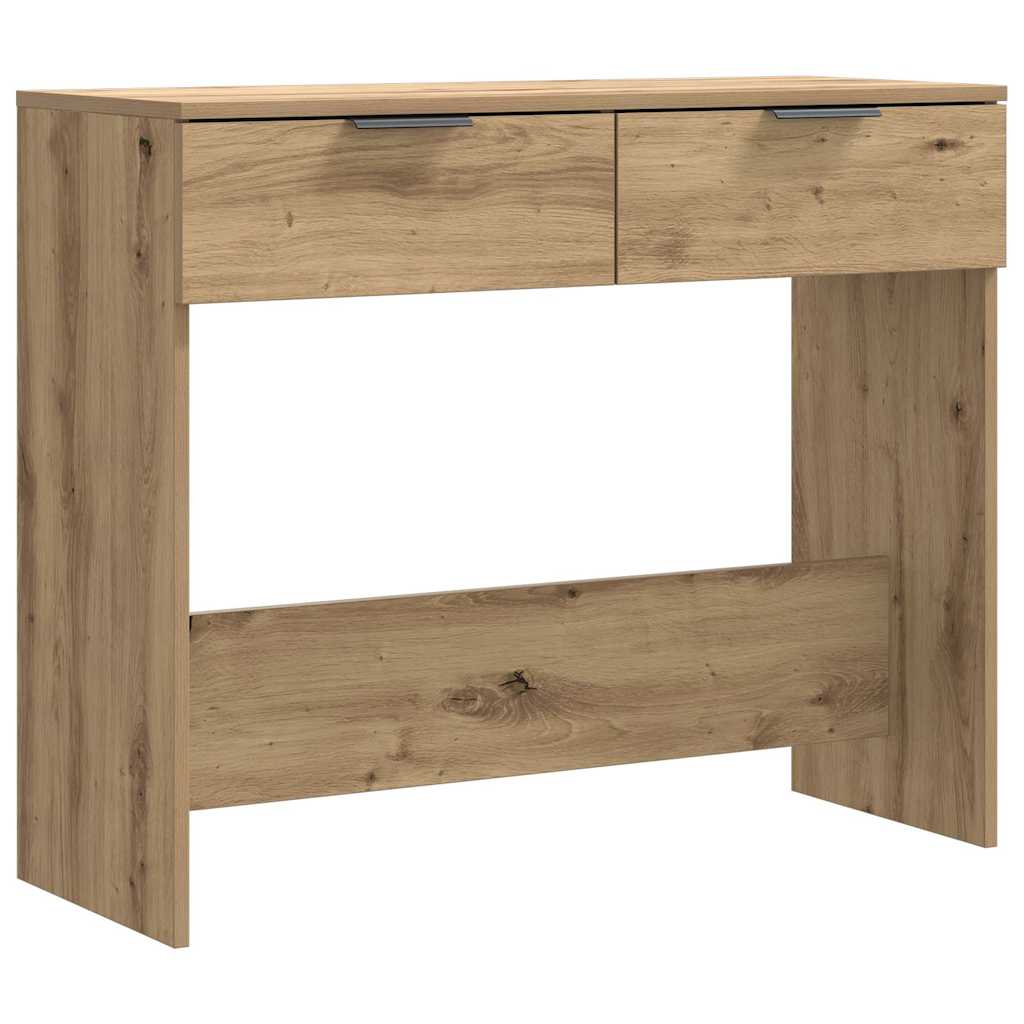 Table console chêne artisanal 90x36x75 cm bois d'ingénierie - XIOS