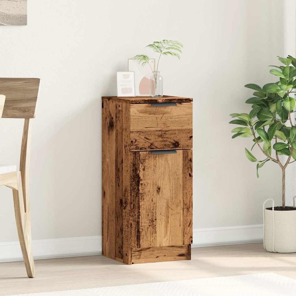 Buffet vieux bois 30x30x70 cm bois d'ingénierie - XIOS