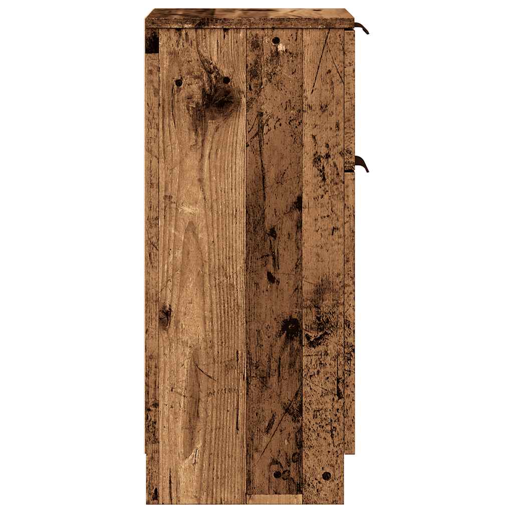 Buffet vieux bois 30x30x70 cm bois d'ingénierie - XIOS