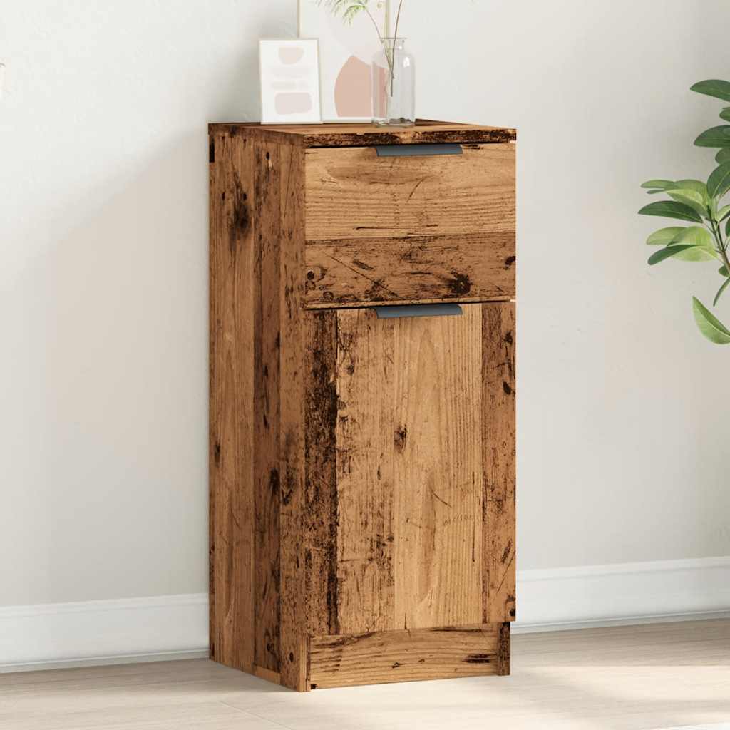 Buffet vieux bois 30x30x70 cm bois d'ingénierie - XIOS