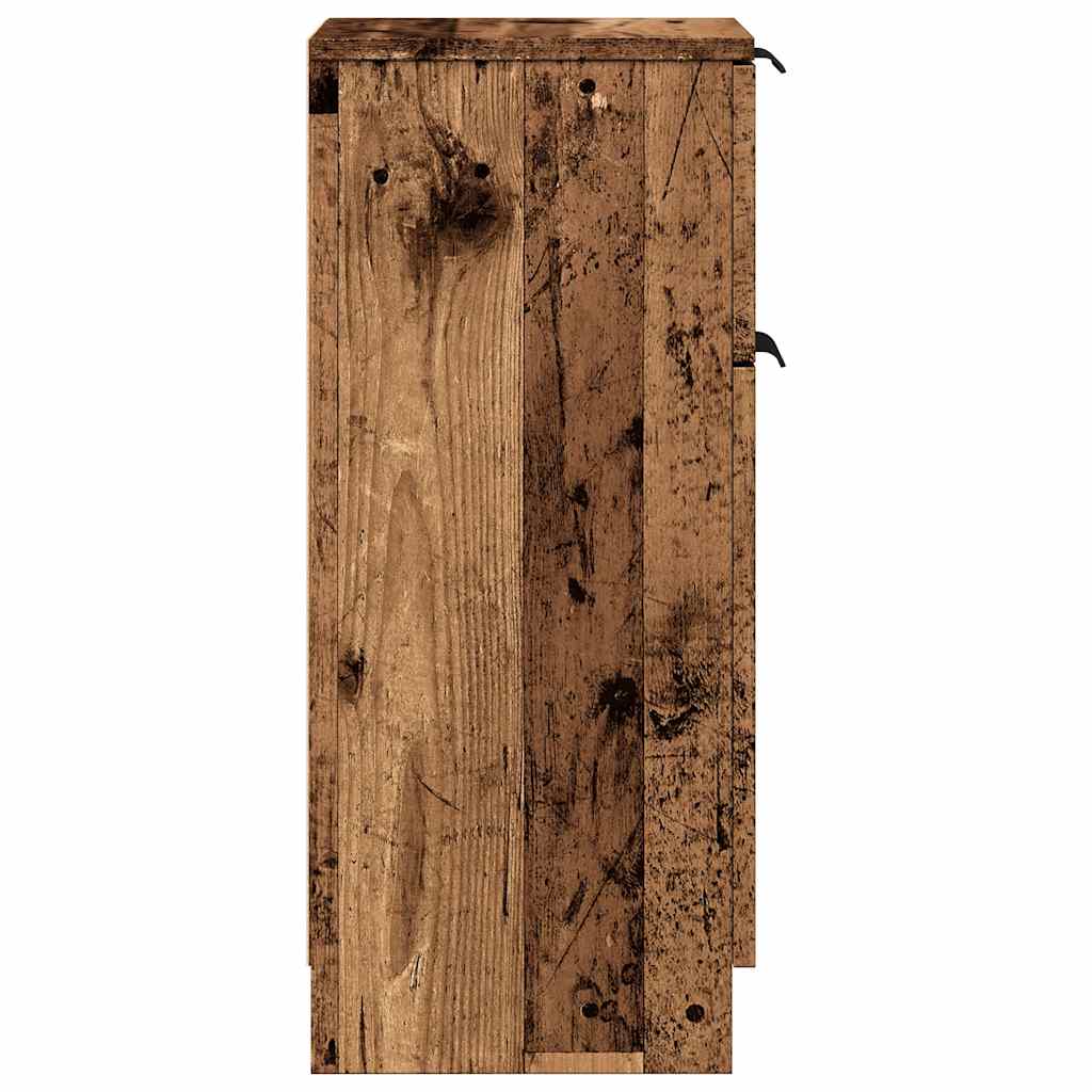Buffets 2 pcs vieux bois 30x30x70 cm bois d'ingénierie - XIOS