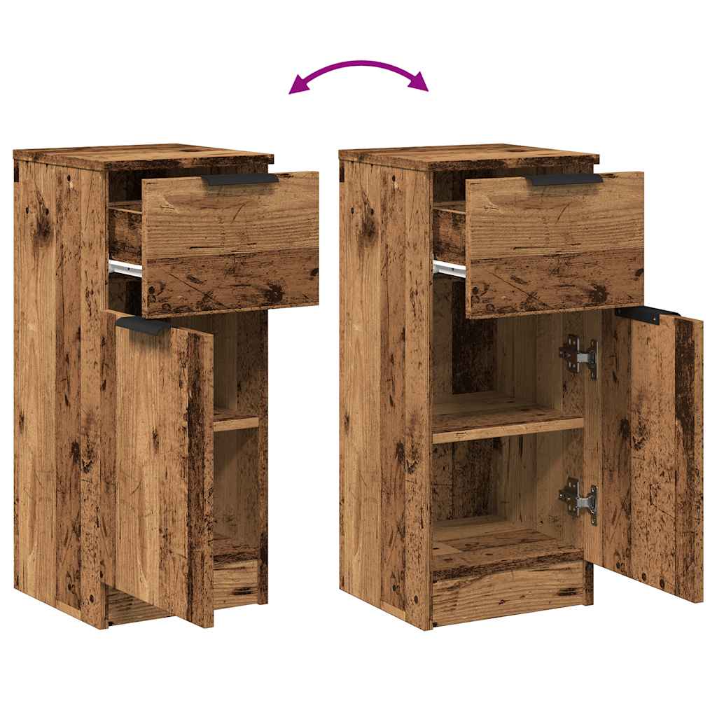 Buffets 2 pcs vieux bois 30x30x70 cm bois d'ingénierie - XIOS