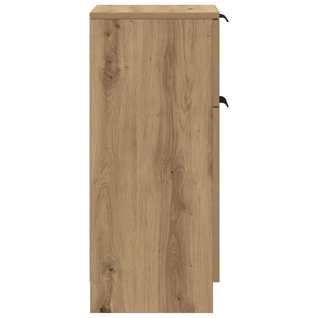 Buffet chêne artisanal 30x30x70 cm bois d'ingénierie