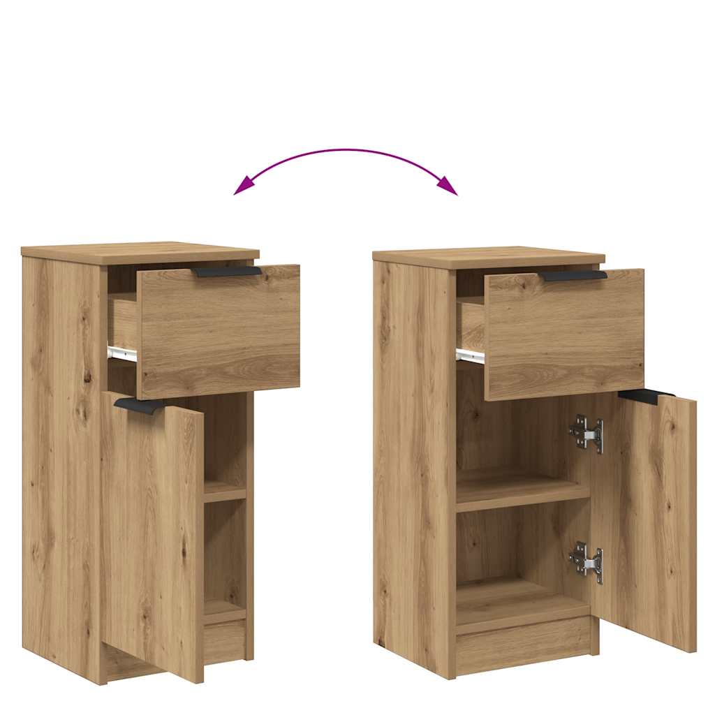 Buffet chêne artisanal 30x30x70 cm bois d'ingénierie