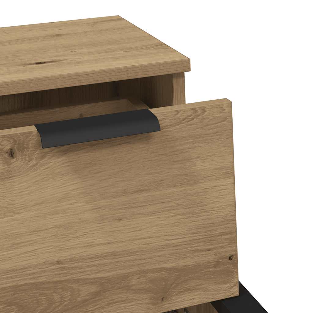 Buffet chêne artisanal 30x30x70 cm bois d'ingénierie