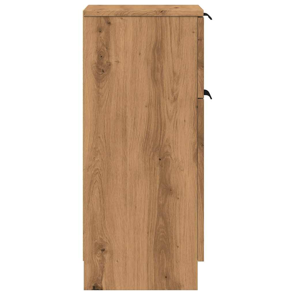 Buffets 2 pcs chêne artisanal 30x30x70 cm bois d'ingénierie - XIOS
