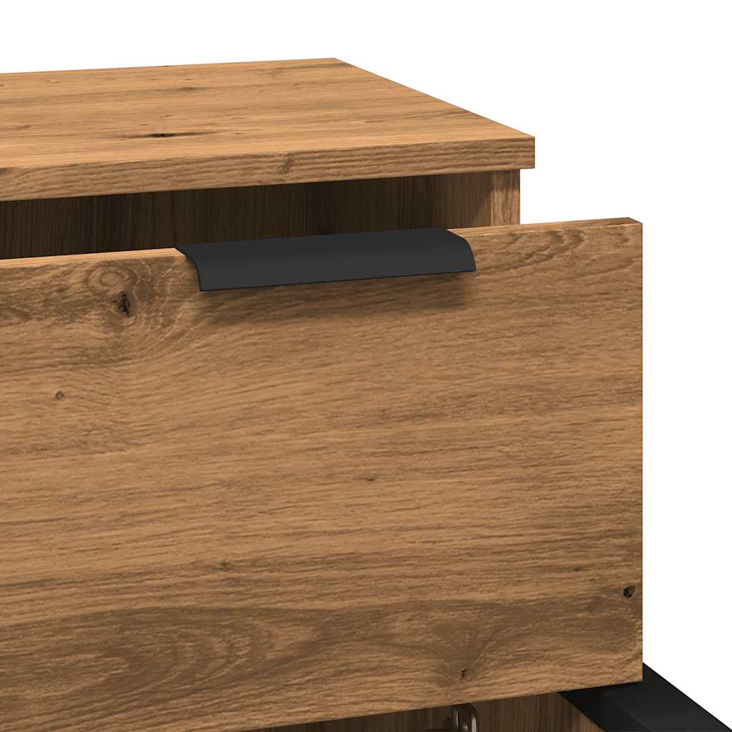 Buffets 2 pcs chêne artisanal 30x30x70 cm bois d'ingénierie - XIOS
