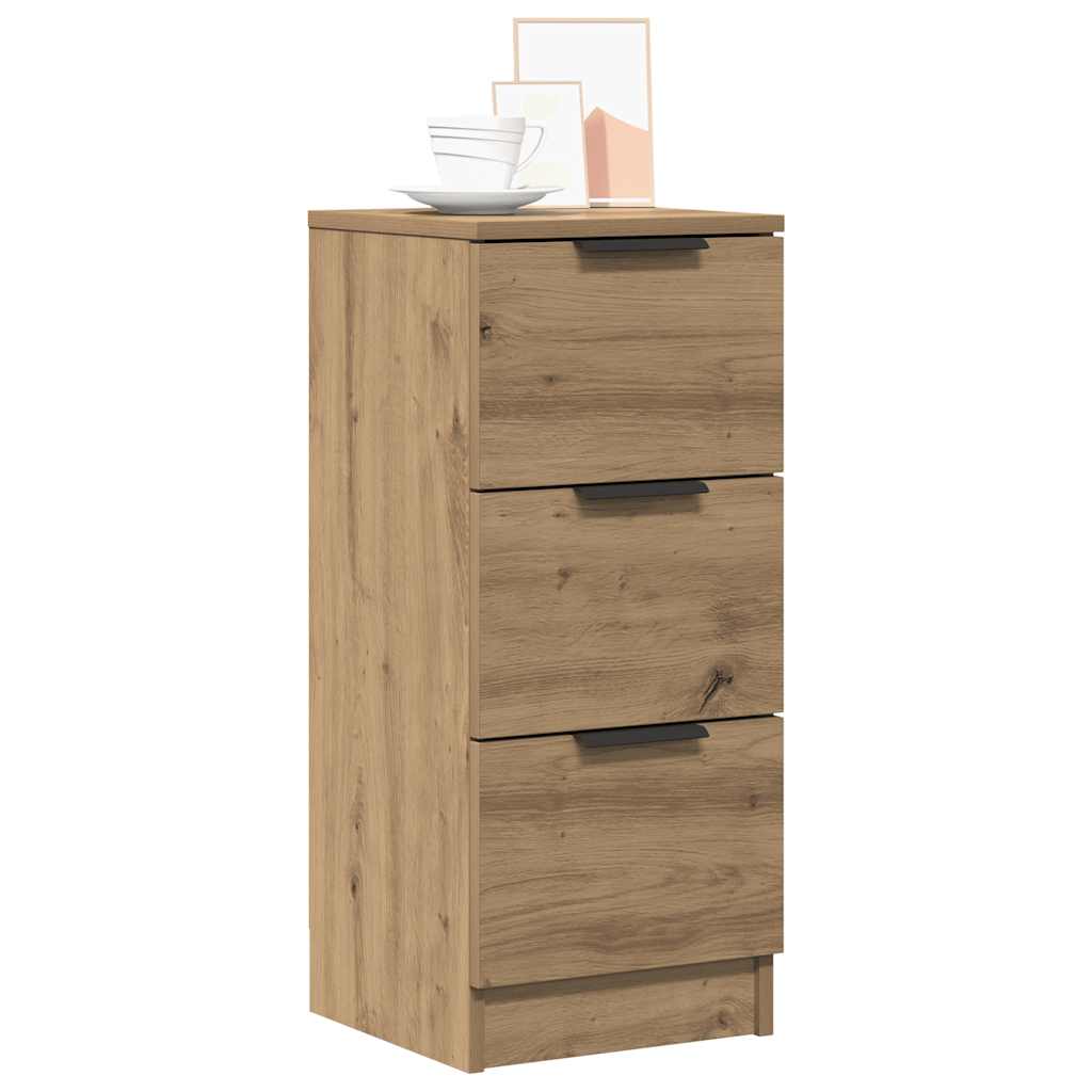 Buffets 2 pcs chêne artisanal 30x30x70 cm bois d'ingénierie - XIOS
