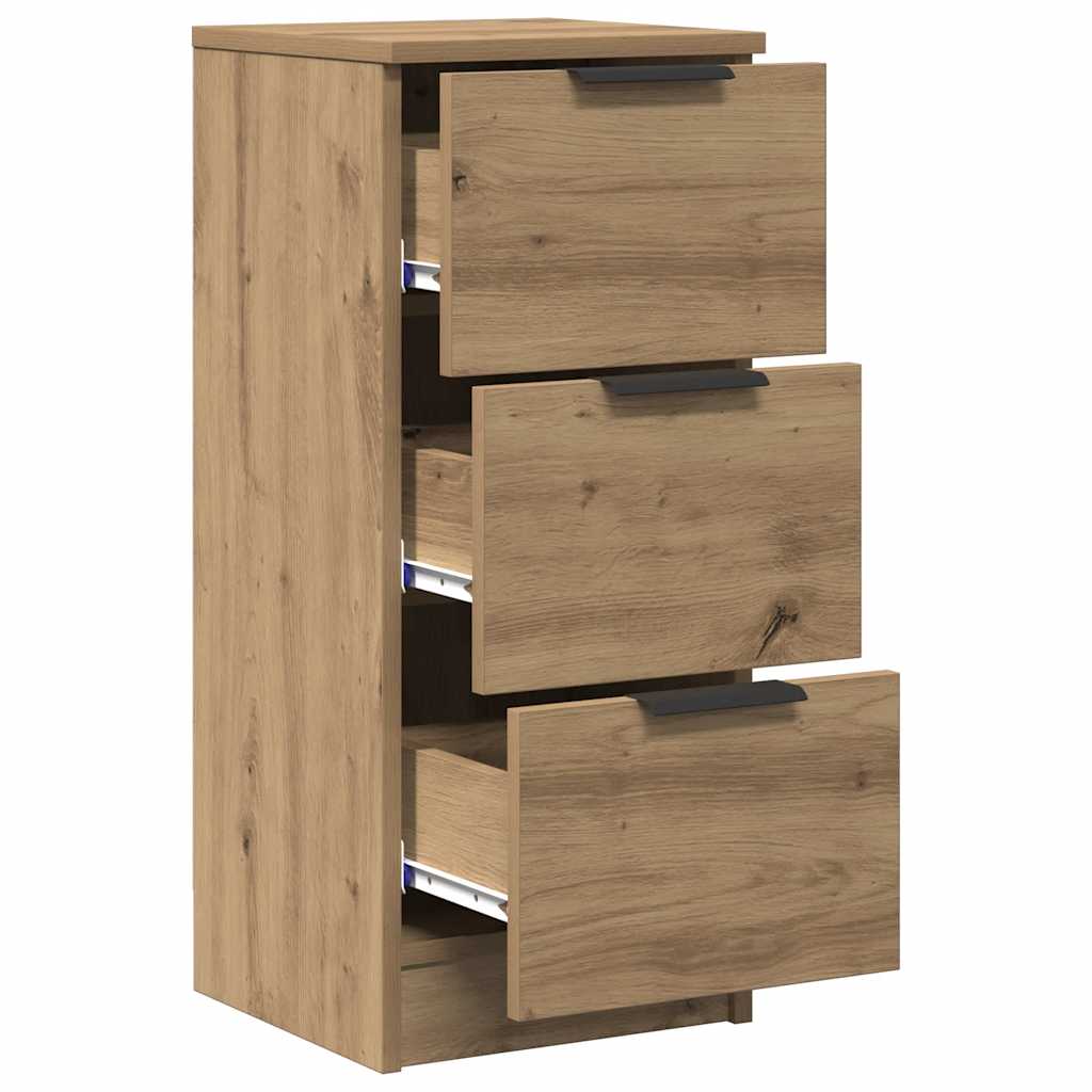 Buffets 2 pcs chêne artisanal 30x30x70 cm bois d'ingénierie - XIOS