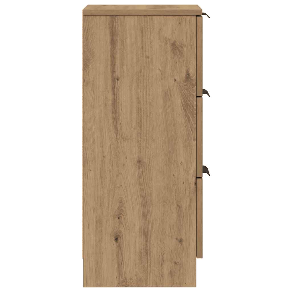 Buffets 2 pcs chêne artisanal 30x30x70 cm bois d'ingénierie - XIOS