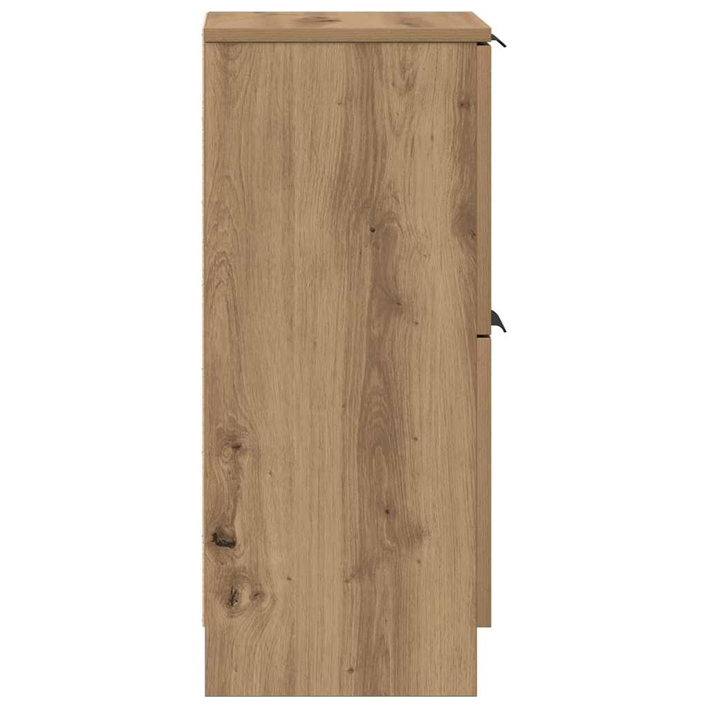 Buffet chêne artisanal 30x30x70 cm bois d'ingénierie - XIOS