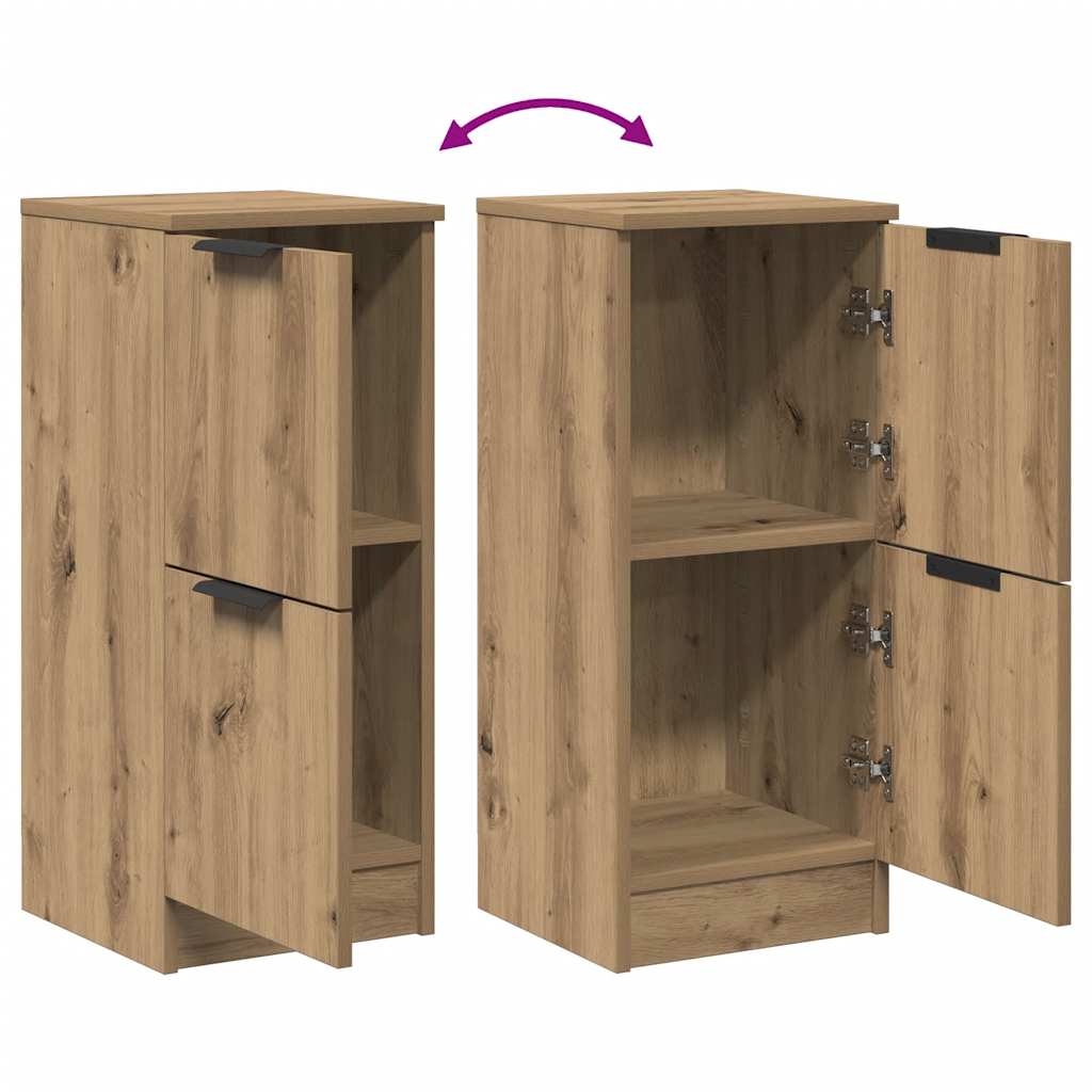 Buffets 2 pcs chêne artisanal 30x30x70 cm bois d'ingénierie - XIOS