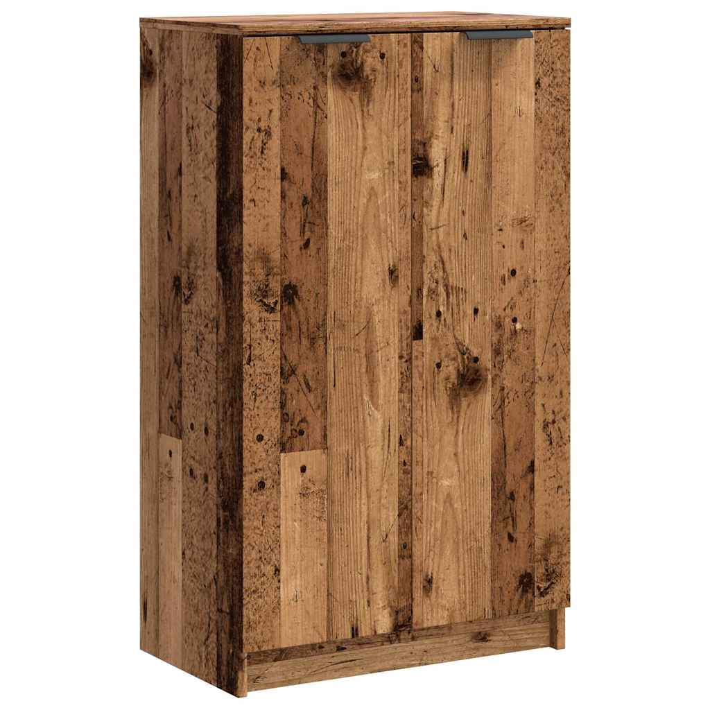 Armoire à chaussures vieux bois 59x35x100,5cm bois d'ingénierie