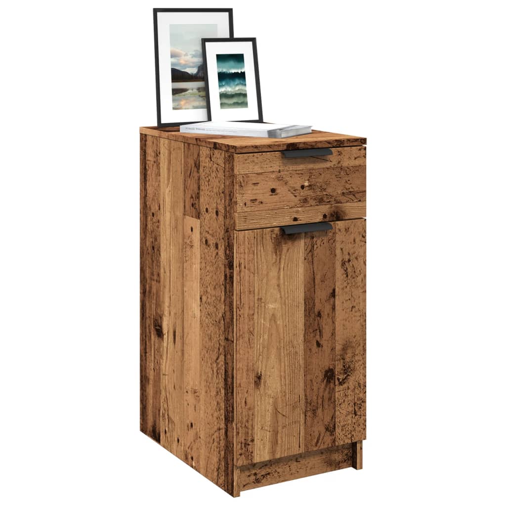 Armoire de bureau vieux bois 33x50x75 cm bois d'ingénierie - XIOS