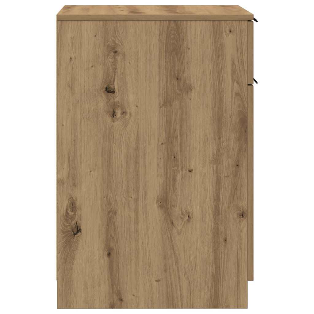 Armoire de bureau chêne artisanal 33x50x75 cm bois d'ingénierie - XIOS