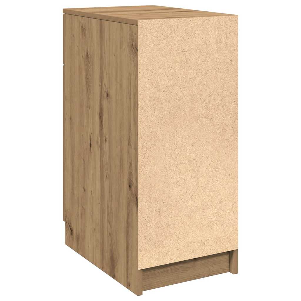 Armoire de bureau chêne artisanal 33x50x75 cm bois d'ingénierie - XIOS