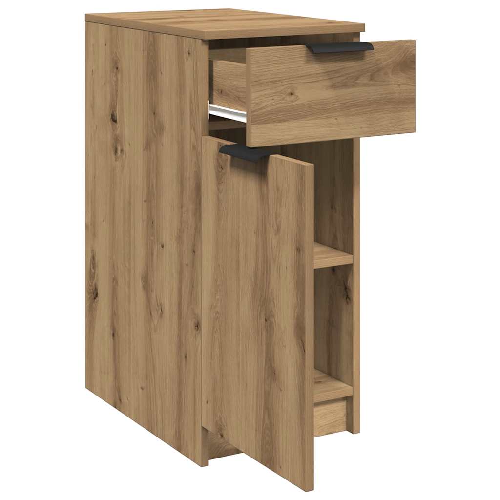 Armoire de bureau chêne artisanal 33x50x75 cm bois d'ingénierie - XIOS